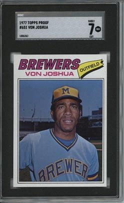 1977 Topps #651 Von Joshua 9 card progressive proof.